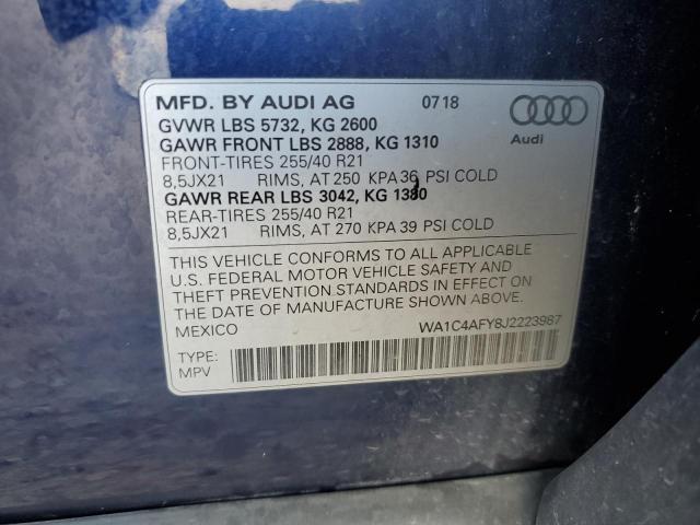 Photo 12 VIN: WA1C4AFY8J2223987 - AUDI SQ5 PRESTI 