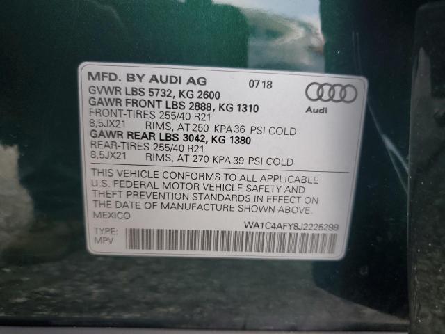 Photo 12 VIN: WA1C4AFY8J2225299 - AUDI SQ5 PRESTI 