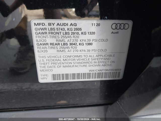 Photo 8 VIN: WA1C4AFY9M2024659 - AUDI SQ5 