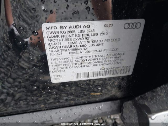 Photo 8 VIN: WA1C4AFY9P2155000 - AUDI SQ5 