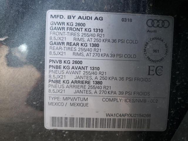 Photo 9 VIN: WA1C4AFYXJ2154266 - AUDI SQ5 PRESTI 