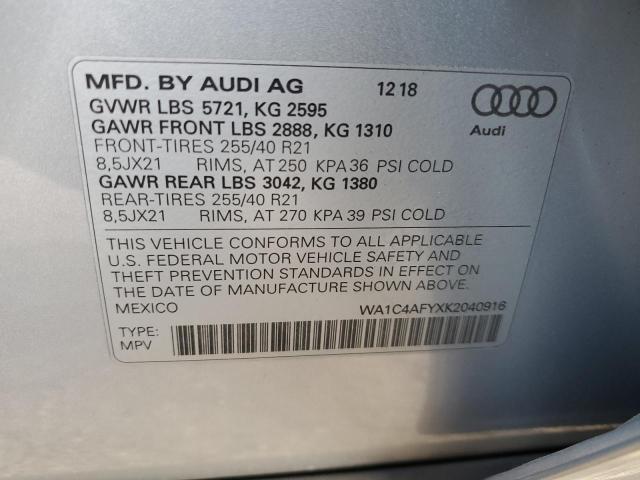 Photo 12 VIN: WA1C4AFYXK2040916 - AUDI SQ5 PRESTI 