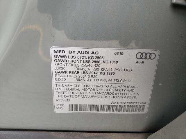 Photo 9 VIN: WA1C4AFYXK2080994 - AUDI SQ5 PRESTI 