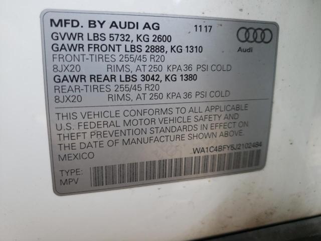 Photo 9 VIN: WA1C4BFY5J2102484 - AUDI SQ5 PRESTI 