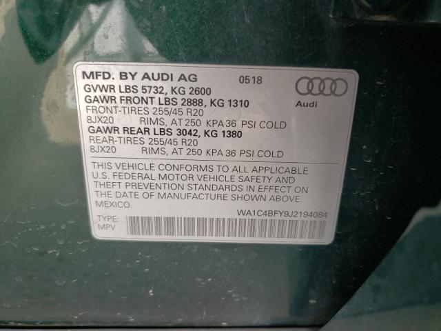 Photo 9 VIN: WA1C4BFY9J2194084 - AUDI SQ5 PRESTI 