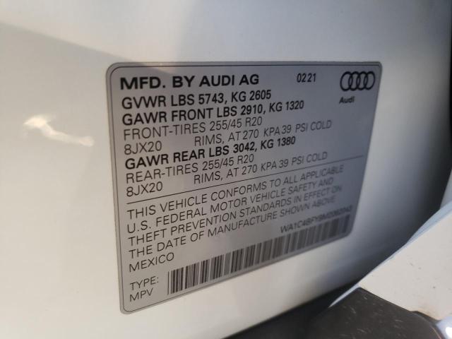 Photo 9 VIN: WA1C4BFY9M2062043 - AUDI SQ5 PRESTI 