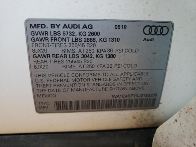 Photo 11 VIN: WA1C4BFYXJ2183336 - AUDI SQ5 