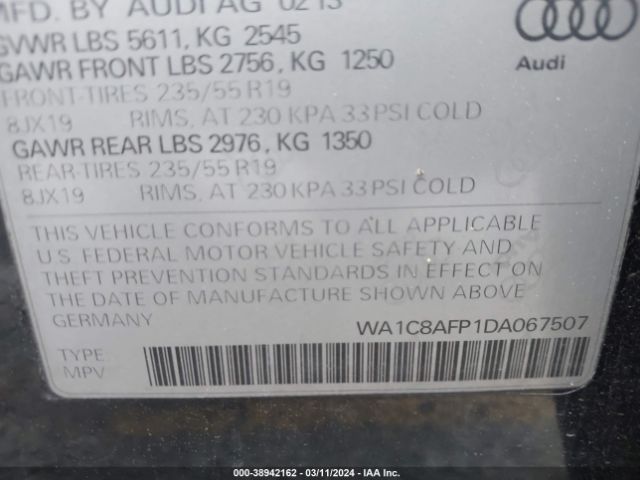 Photo 8 VIN: WA1C8AFP1DA067507 - AUDI Q5 