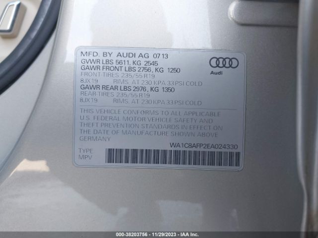 Photo 8 VIN: WA1C8AFP2EA024330 - AUDI Q5 