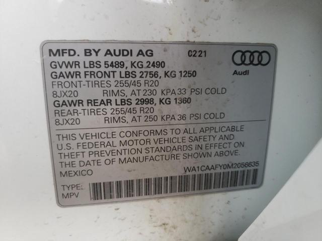 Photo 9 VIN: WA1CAAFY0M2056635 - AUDI Q5 PRESTIG 