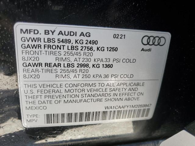 Photo 9 VIN: WA1CAAFY1M2059947 - AUDI Q5 PRESTIG 