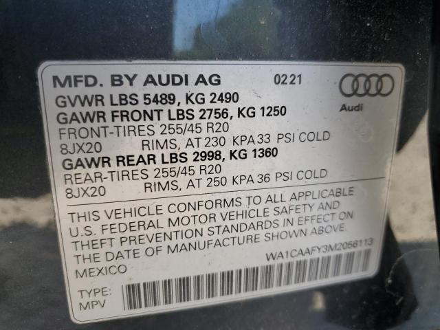 Photo 12 VIN: WA1CAAFY3M2056113 - AUDI Q5 PRESTIG 