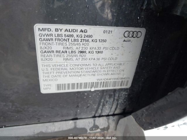 Photo 8 VIN: WA1CAAFY8M2054325 - AUDI Q5 