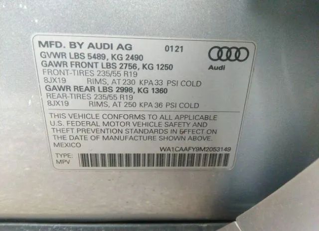 Photo 8 VIN: WA1CAAFY9M2053149 - AUDI Q5 