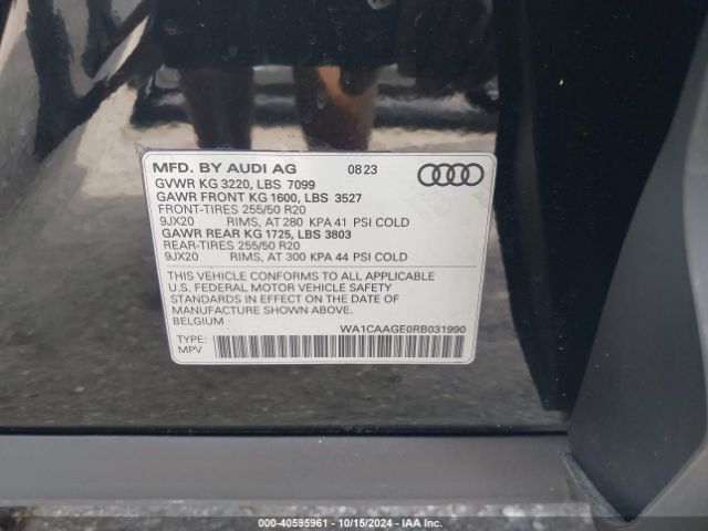 Photo 8 VIN: WA1CAAGE0RB031990 - AUDI Q8 