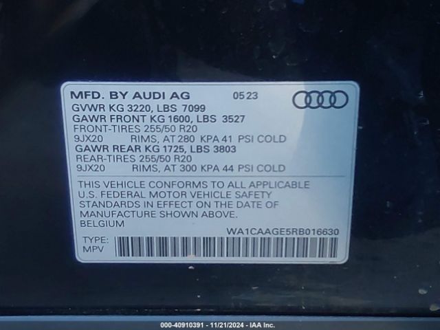 Photo 8 VIN: WA1CAAGE5RB016630 - AUDI Q8 