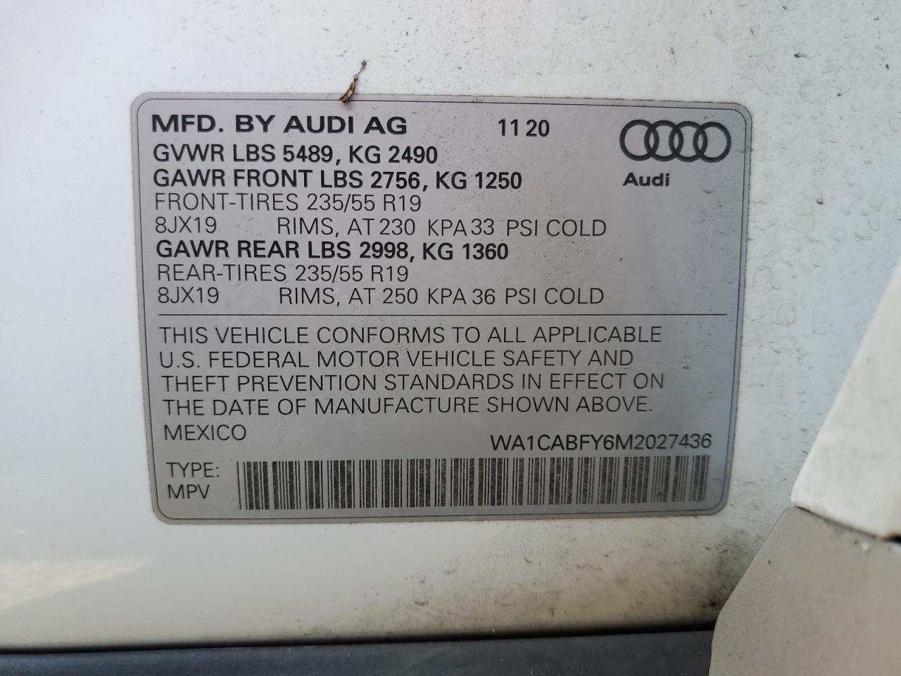 Photo 13 VIN: WA1CABFY6M2027436 - AUDI Q5 