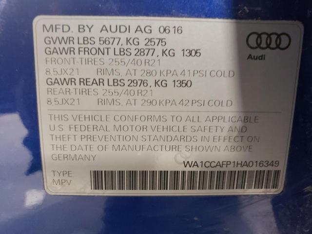 Photo 9 VIN: WA1CCAFP1HA016349 - AUDI SQ5 PREMIU 