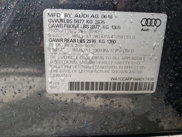 Photo 12 VIN: WA1CCAFP1HA017498 - AUDI SQ5 