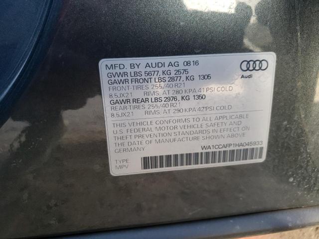 Photo 9 VIN: WA1CCAFP1HA045933 - AUDI SQ5 