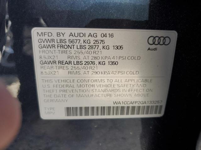 Photo 12 VIN: WA1CCAFP2GA133257 - AUDI SQ5 