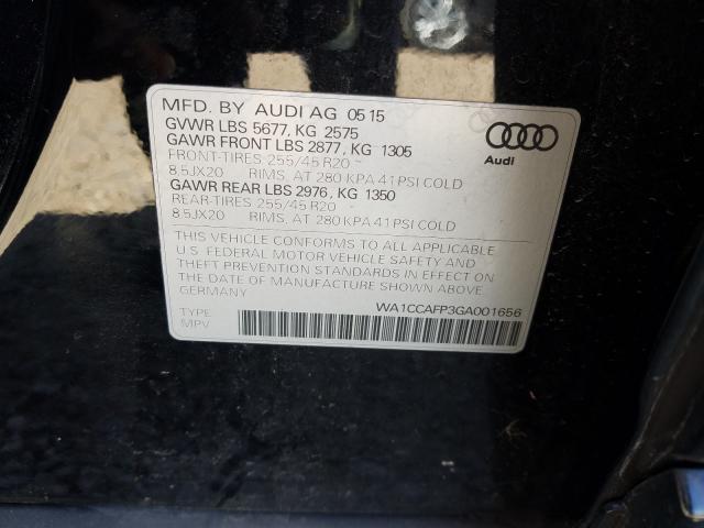 Photo 9 VIN: WA1CCAFP3GA001656 - AUDI SQ5 PREMIU 