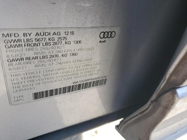 Photo 12 VIN: WA1CCAFP3GA091536 - AUDI SQ5 PREMIU 