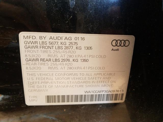 Photo 9 VIN: WA1CCAFP3GA097613 - AUDI SQ5 PREMIU 