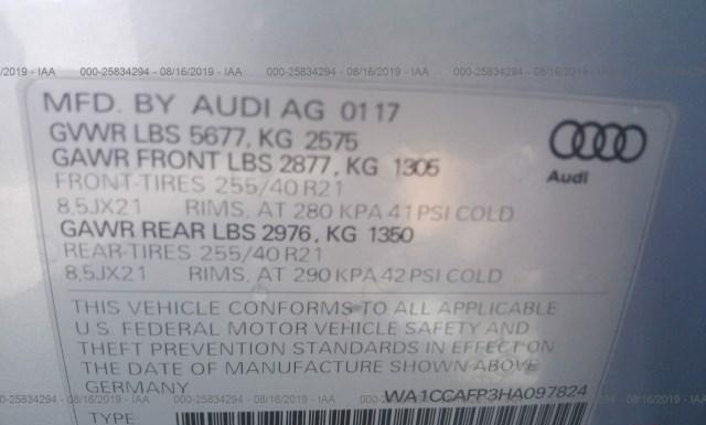 Photo 8 VIN: WA1CCAFP3HA097824 - AUDI SQ5 