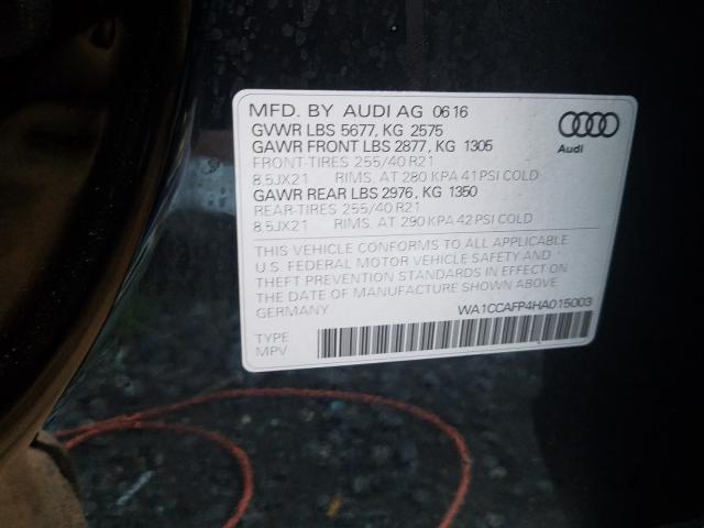 Photo 9 VIN: WA1CCAFP4HA015003 - AUDI SQ5 PREMIU 