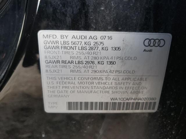 Photo 12 VIN: WA1CCAFP4HA020380 - AUDI SQ5 PREMIU 