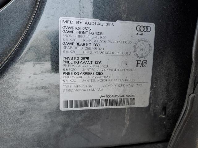 Photo 11 VIN: WA1CCAFP5HA010506 - AUDI SQ5 PREMIU 