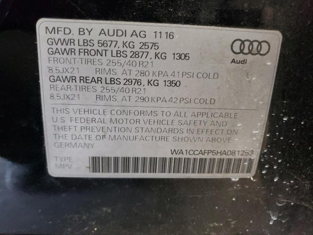 Photo 12 VIN: WA1CCAFP5HA081253 - AUDI SQ5 PREMIU 