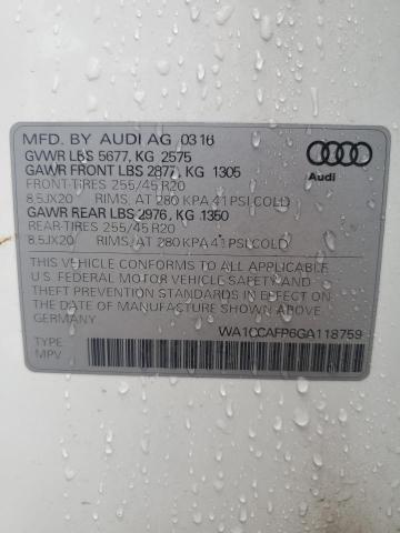 Photo 12 VIN: WA1CCAFP6GA118759 - AUDI SQ5 PREMIU 