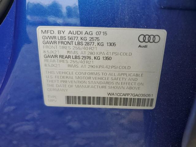 Photo 12 VIN: WA1CCAFP7GA035051 - AUDI SQ5 PREMIU 