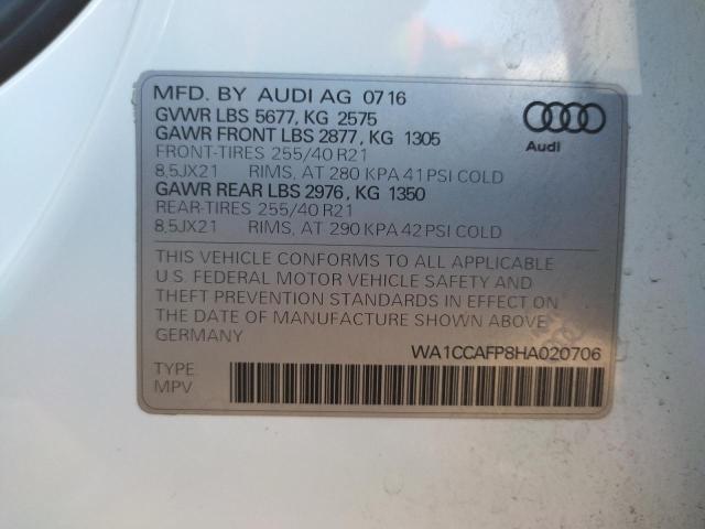 Photo 9 VIN: WA1CCAFP8HA020706 - AUDI SQ5 