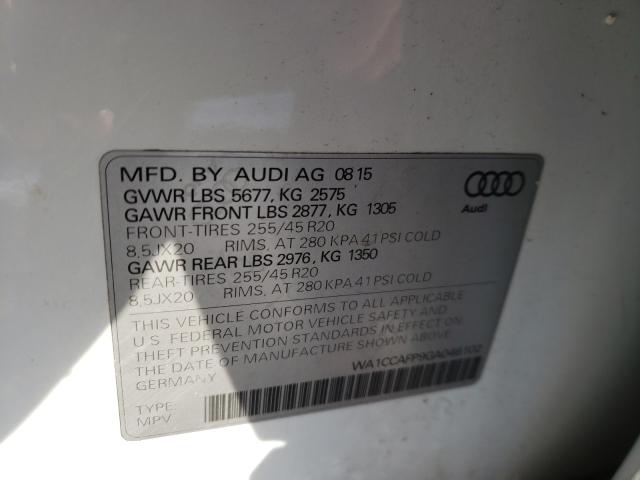 Photo 9 VIN: WA1CCAFP9GA046102 - AUDI SQ5 PREMIU 