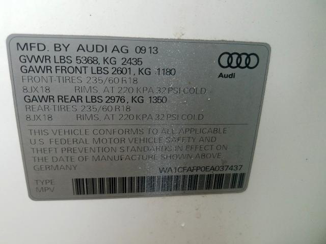 Photo 9 VIN: WA1CFAFP0EA037437 - AUDI Q5 PREMIUM 