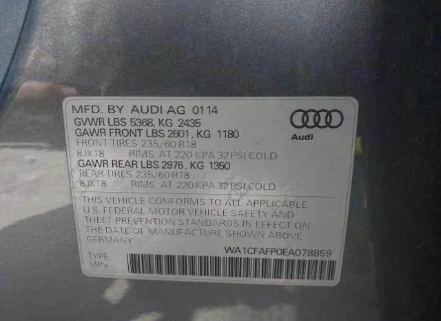 Photo 8 VIN: WA1CFAFP0EA078859 - AUDI Q5 