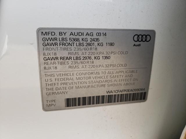 Photo 9 VIN: WA1CFAFP0EA099064 - AUDI Q5 PREMIUM 