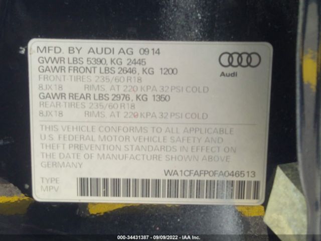 Photo 8 VIN: WA1CFAFP0FA046513 - AUDI Q5 