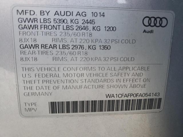 Photo 9 VIN: WA1CFAFP0FA054143 - AUDI Q5 PREMIUM 