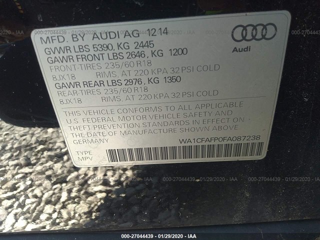 Photo 8 VIN: WA1CFAFP0FA087238 - AUDI Q5 