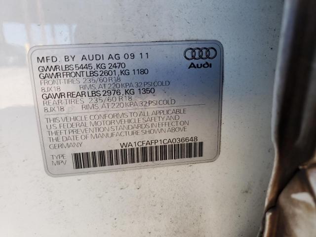 Photo 13 VIN: WA1CFAFP1CA036648 - AUDI Q5 PREMIUM 