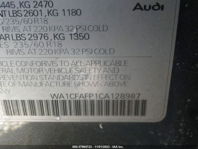 Photo 8 VIN: WA1CFAFP1CA128987 - AUDI Q5 