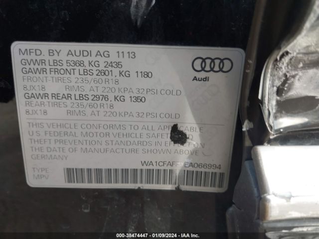 Photo 8 VIN: WA1CFAFP1EA066994 - AUDI Q5 