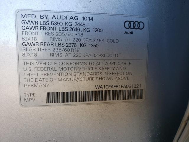 Photo 9 VIN: WA1CFAFP1FA051221 - AUDI Q5 PREMIUM 