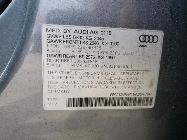 Photo 9 VIN: WA1CFAFP1FA094750 - AUDI Q5 PREMIUM 