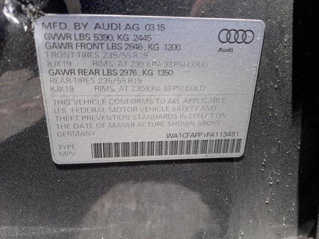 Photo 11 VIN: WA1CFAFP1FA113491 - AUDI Q5 PREMIUM 