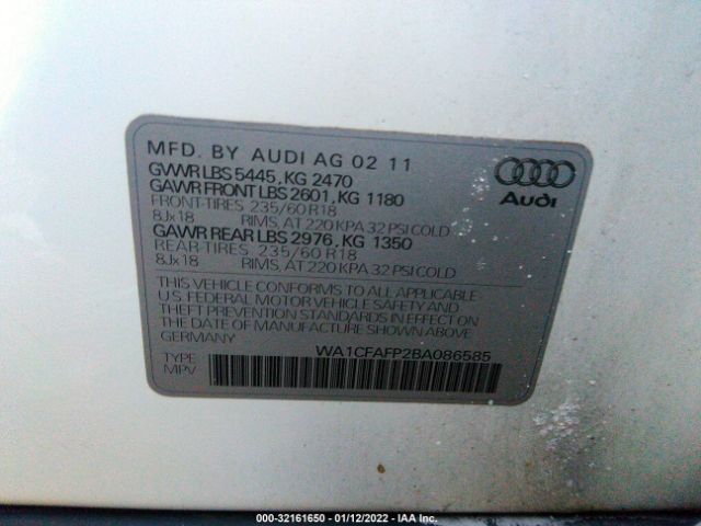 Photo 8 VIN: WA1CFAFP2BA086585 - AUDI Q5 